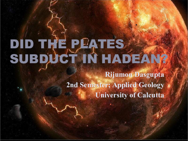 (PPT) Did the Plates Subduct in Hadean?