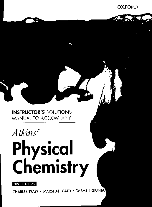 Atkins Physical Chemistry 9th Edition Sol Manual