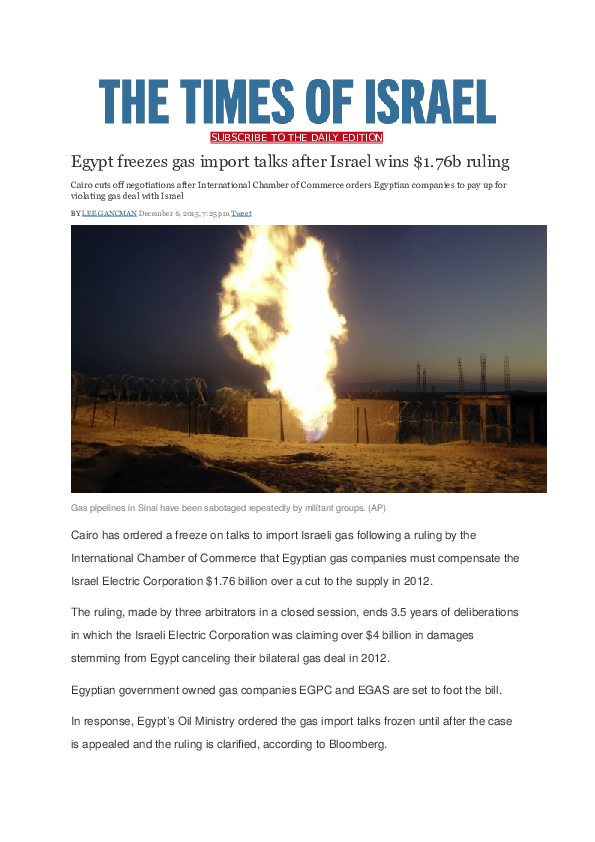 (DOC) Egypt gas deal Salih Saner Academia.edu