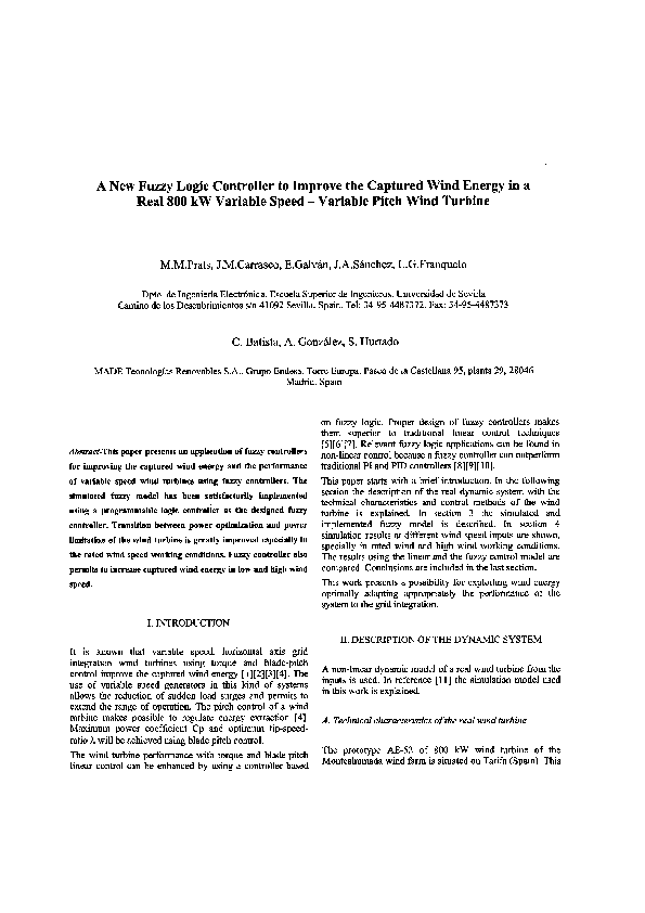 (PDF) A new fuzzy logic controller to improve the captured wind energy ...