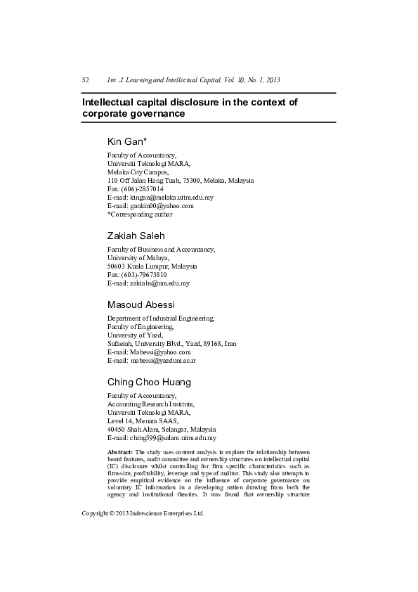 (PDF) Intellectual capital disclosure in the context of corporate ...