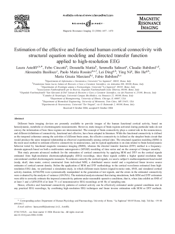 (PDF) Estimation of the effective and functional human cortical ...