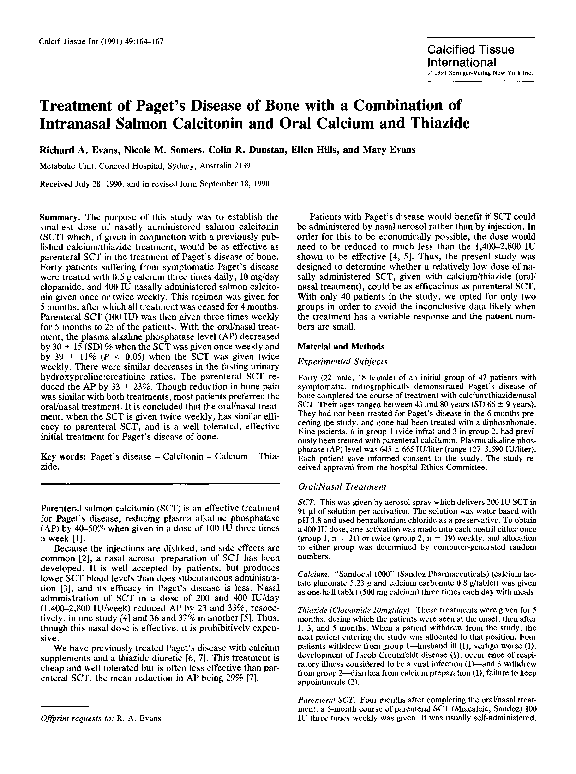 (PDF) Treatment of Paget's disease of bone with a combination of
