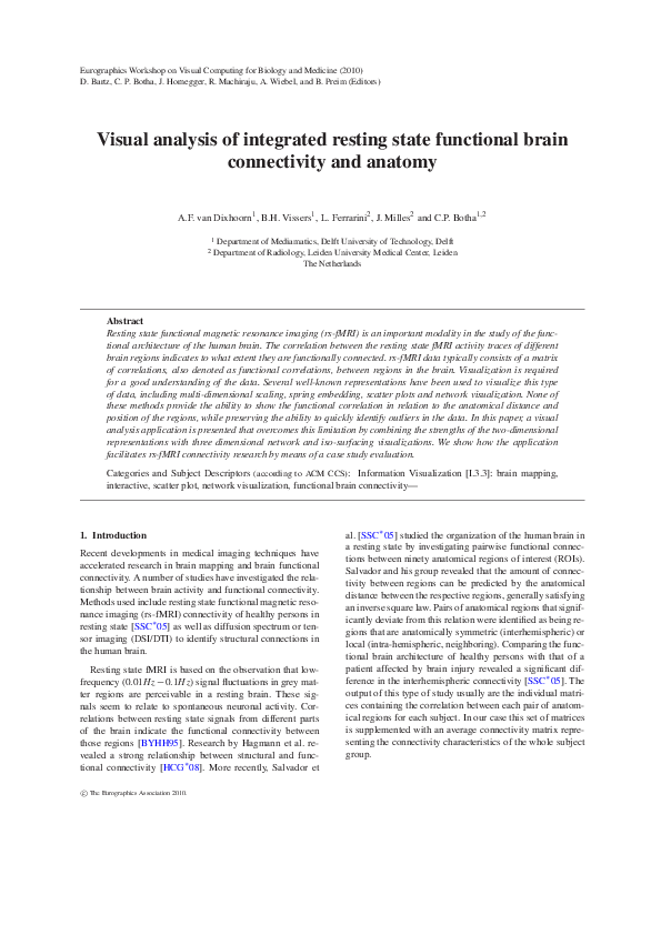 (PDF) Visual analysis of integrated resting state functional brain ...