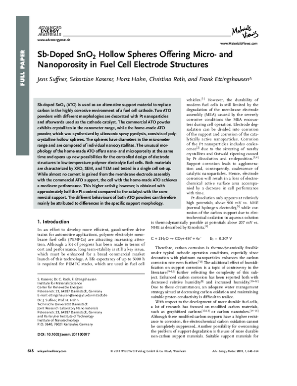(PDF) Sb-Doped SnO2 Hollow Spheres Offering Micro- and Nanoporosity in ...