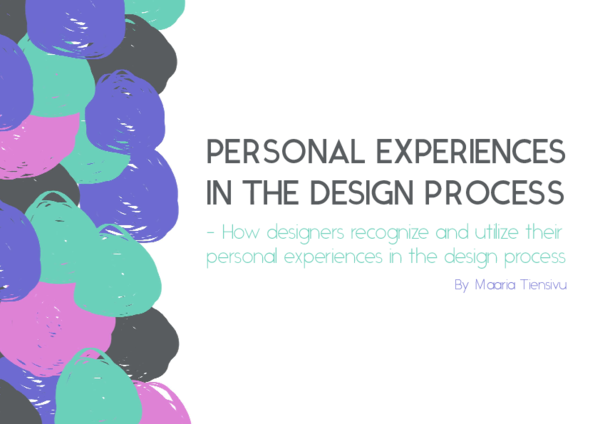 (PDF) Personal Experiences in the Design Process – How designers ...