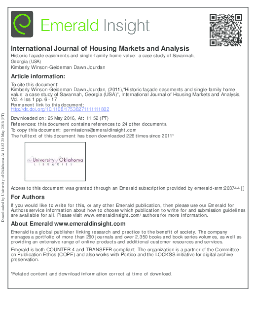 (PDF) International Journal of Housing Markets and Analysis Dawn