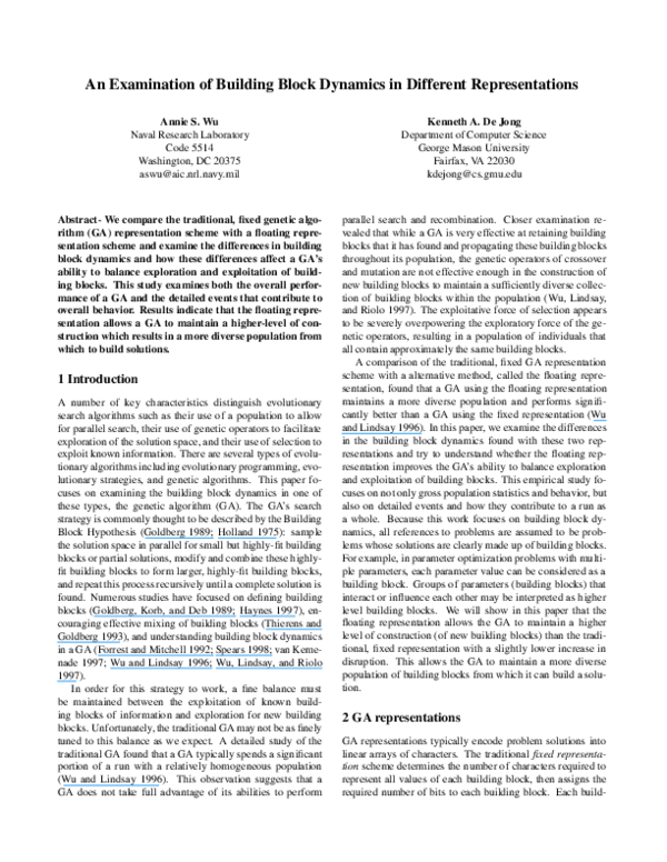 (PDF) An examination of building block dynamics in different ...