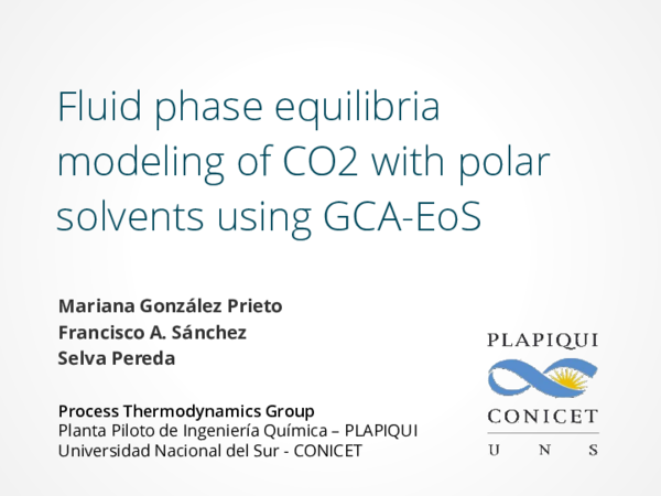 (PDF) Fluid phase equilibria modeling of CO2 with polar solvents using ...