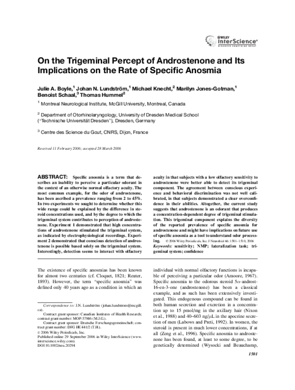 Anosmia essay 04 picture