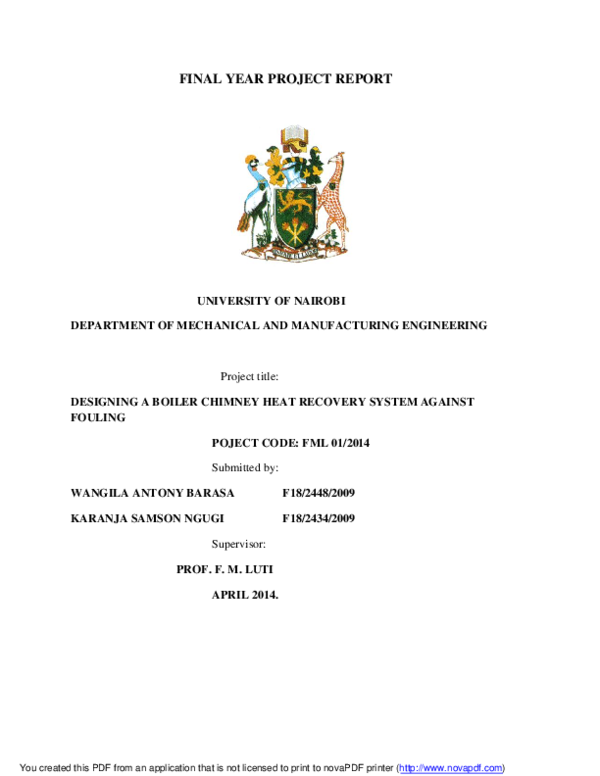(PDF) FINAL YEAR PROJECT REPORT UNIVERSITY OF NAIROBI DEPARTMENT OF ...