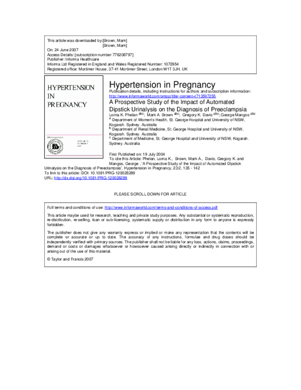 (PDF) A Prospective Study of the Impact of Automated Dipstick