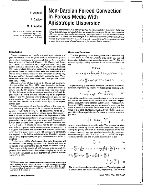 (PDF) Non-Darcian forced convection in porous media with anisotropic ...