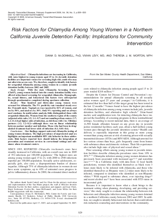 (PDF) Risk Factors for Chlamydia Among Young Women in a Northern ...