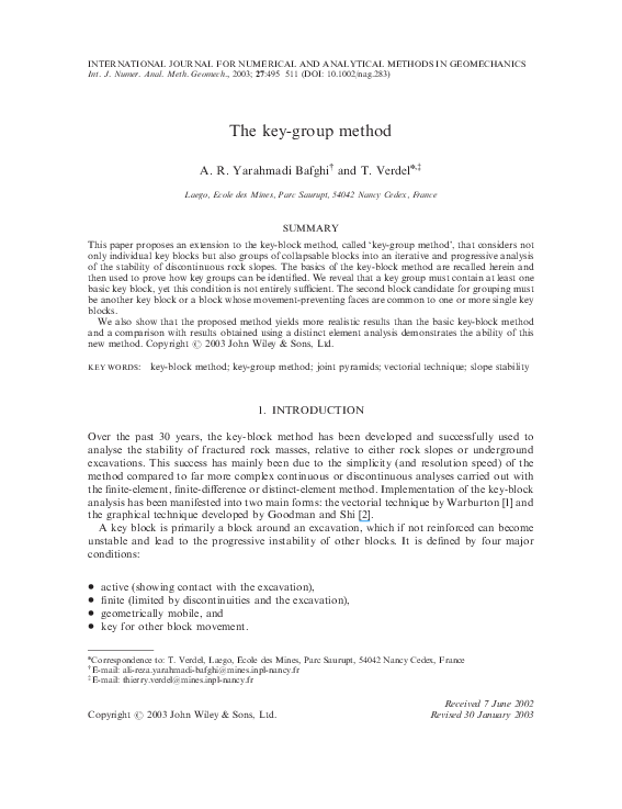 (PDF) The key-group method