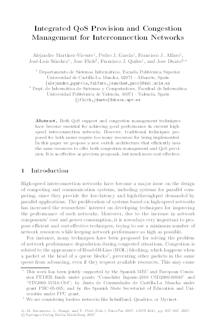(PDF) Integrated QoS Provision and Congestion Management for ...