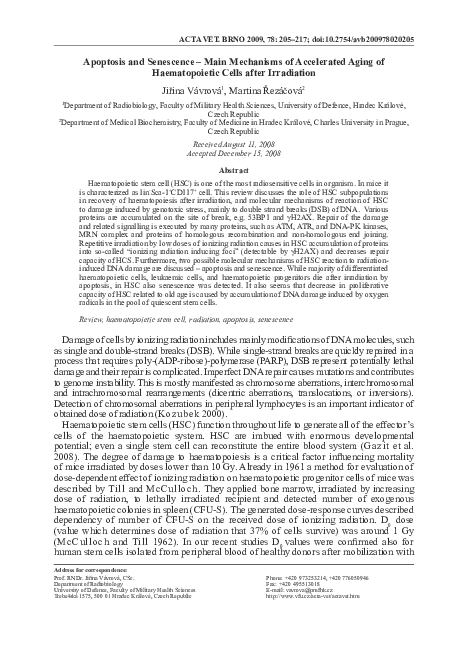 (PDF) Apoptosis and Senescence – Main Mechanisms of Accelerated Aging ...
