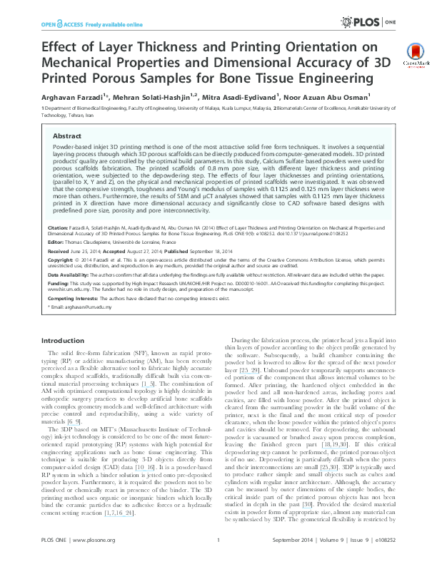 (PDF) Effect of Layer Thickness and Printing Orientation on Mechanical ...