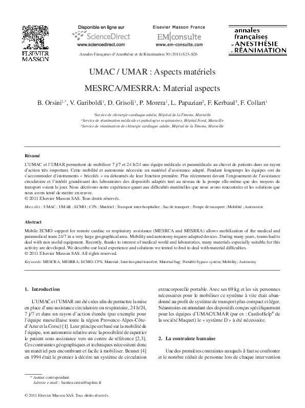 (PDF) UMAC / UMAR : Aspects matériels