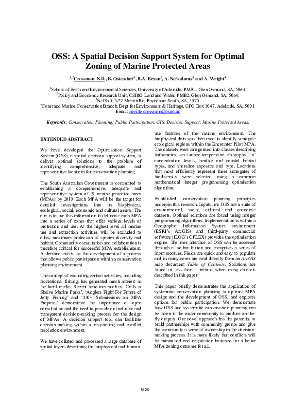 (PDF) OSS: A Spatial Decision Support System for Optimal Zoning of ...