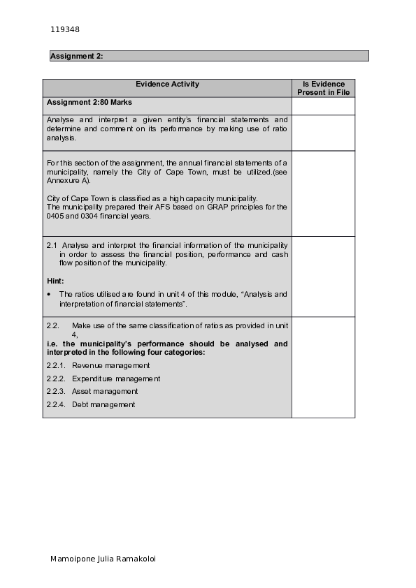 (DOC) Assignment 2: Evidence Activity Is Evidence Present in File ...