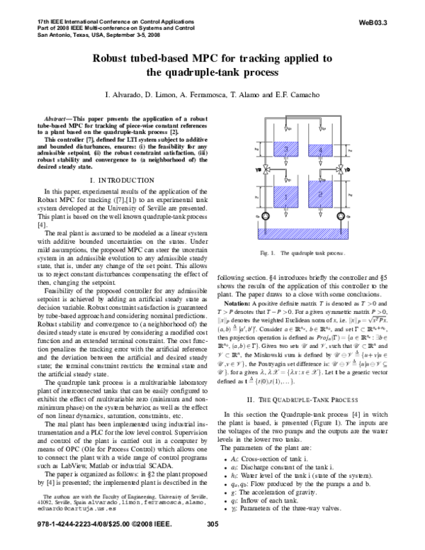 (PDF) Robust tubed-based MPC for tracking applied to the quadruple-tank ...