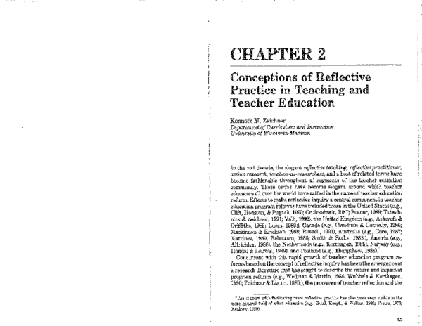 (PDF) Conceptions of Reflective Practice in Teaching and Teacher Education