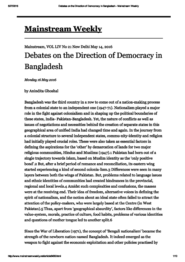 Democracy in bangladesh pdf image