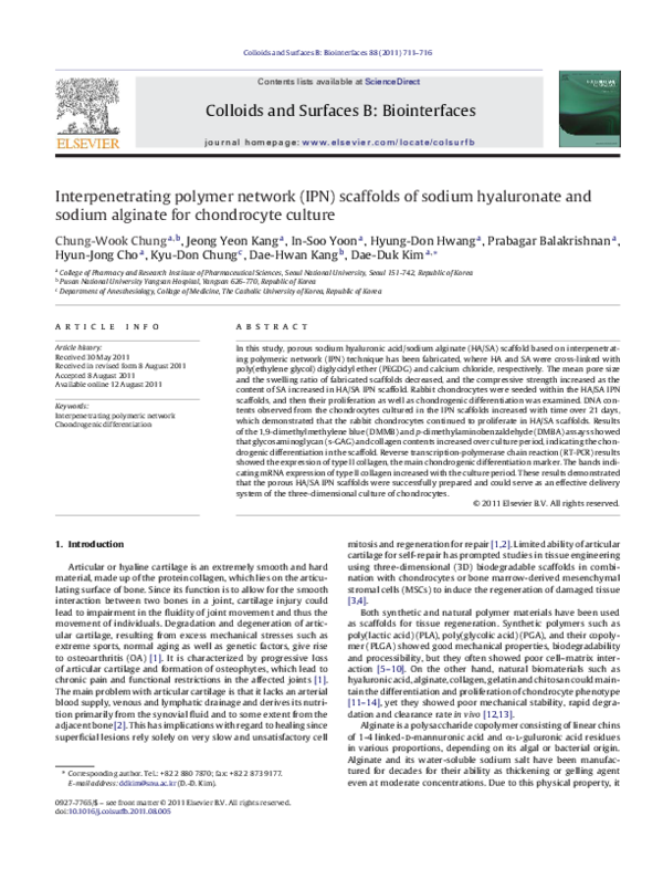 (PDF) Interpenetrating polymer network (IPN) scaffolds of sodium ...