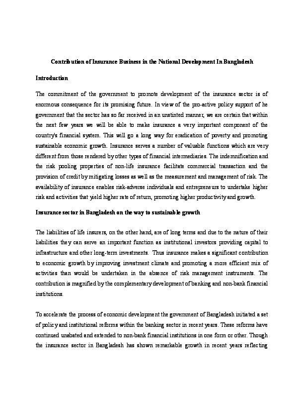 Problems and prospect of insurance company in bd image