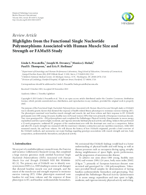 (PDF) Highlights from the functional single nucleotide polymorphisms ...