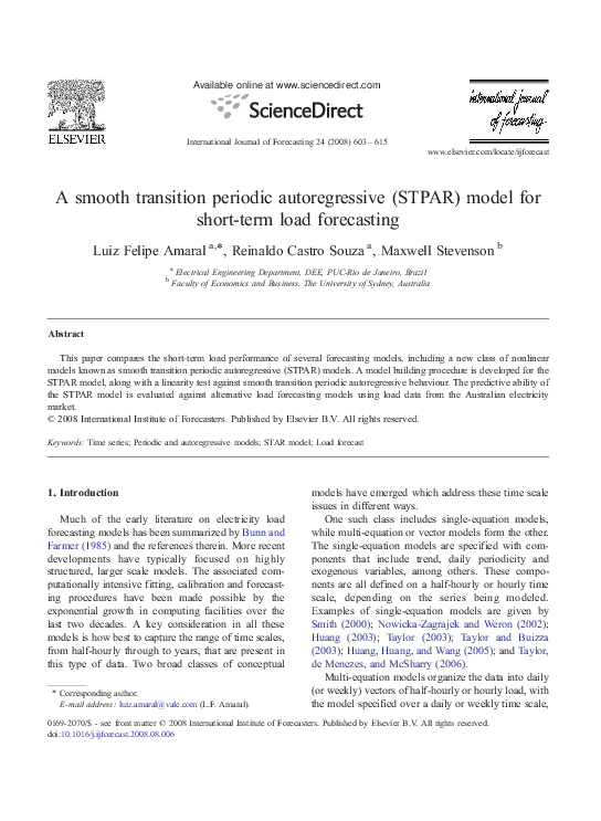 (PDF) A smooth transition periodic autoregressive (STPAR) model for ...