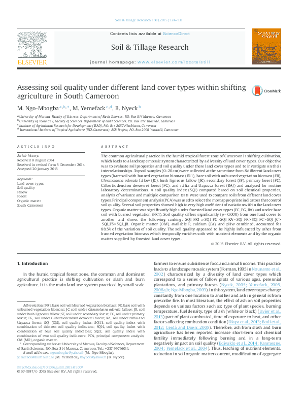 (PDF) Assessing soil quality under different land cover types within ...