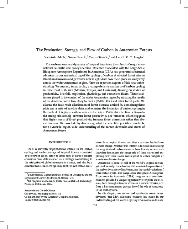 (PDF) The production, storage, and flow of carbon in Amazonian forests