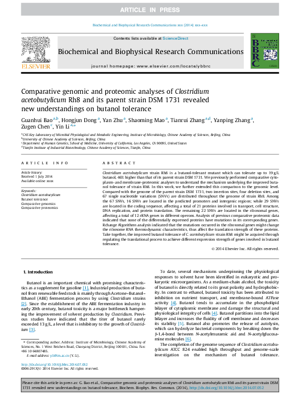 (PDF) Comparative genomic and proteomic analyses of two Mycoplasma ...