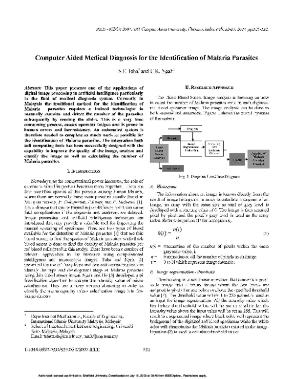 (PDF) Computer Aided Medical Diagnosis for the Identification of ...