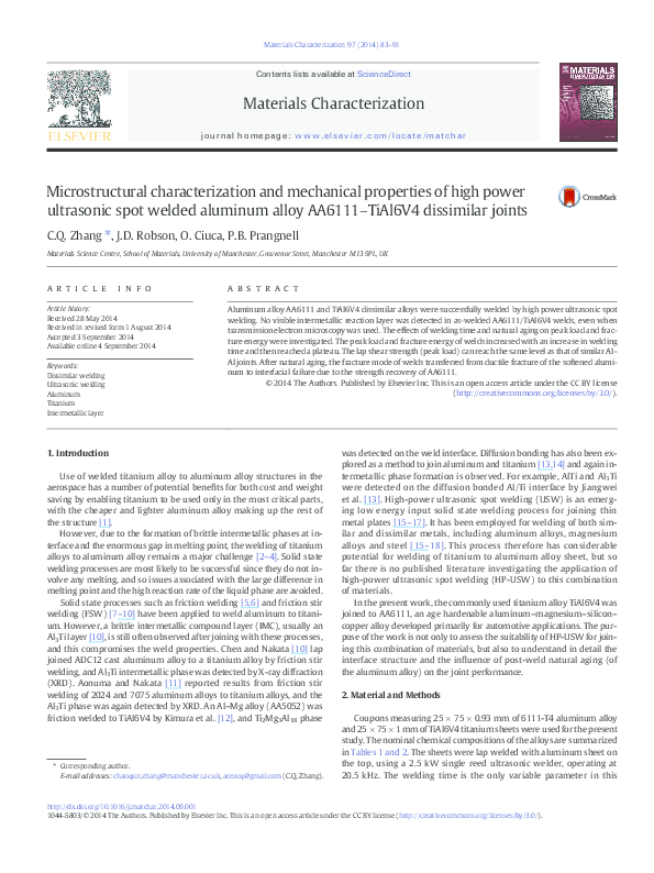 (PDF) Microstructural Characterization and Mechanical Properties of ...