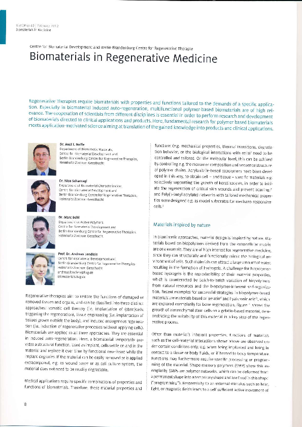 (PDF) Biomaterials in Regenerative Medicine
