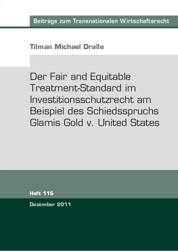 Der Fair and Equitable TreatmentStandard im