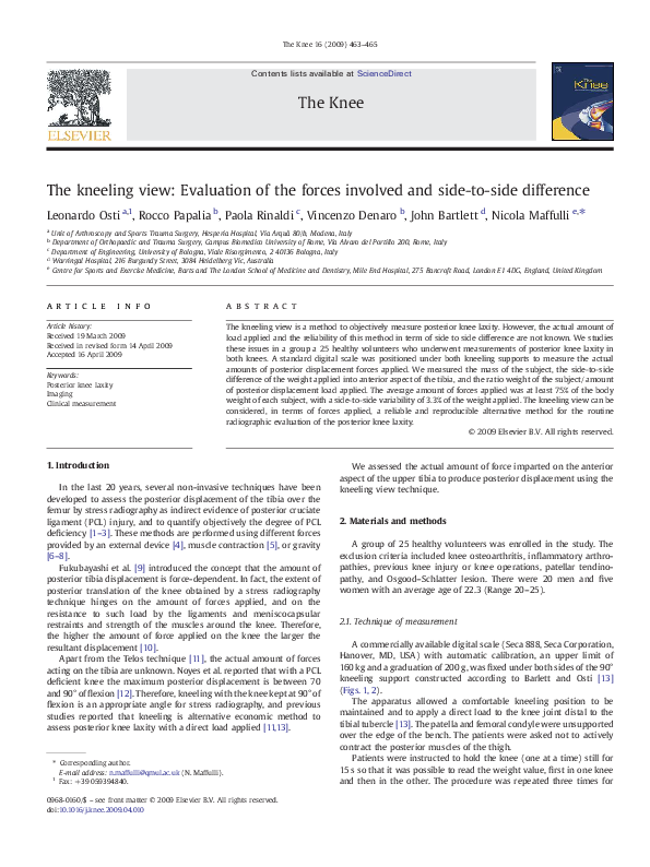  pdf evaluating forces in the kneeling view method