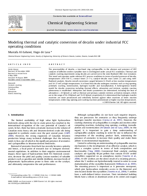 (PDF) Modeling thermal and catalytic conversion of decalin under ...