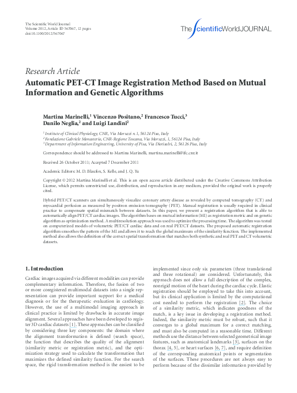 (PDF) Automatic PET-CT image registration method based on mutual ...