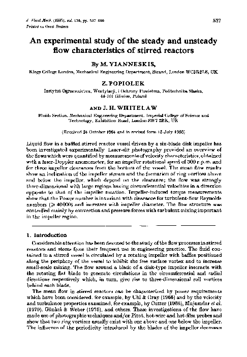 (PDF) An experimental study of the steady and unsteady flow ...