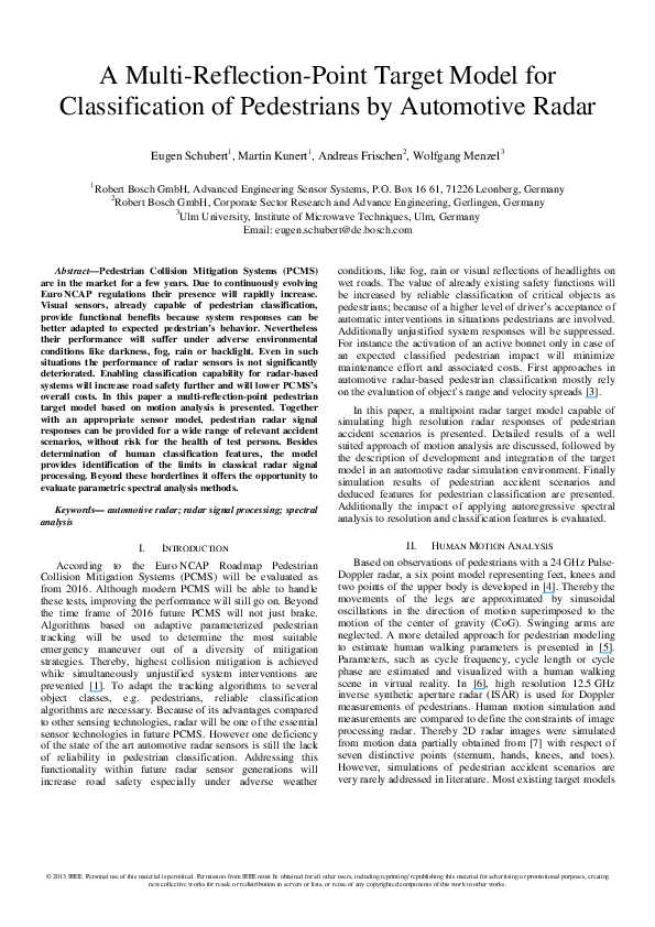 (PDF) A multi-reflection-point target model for classification of ...