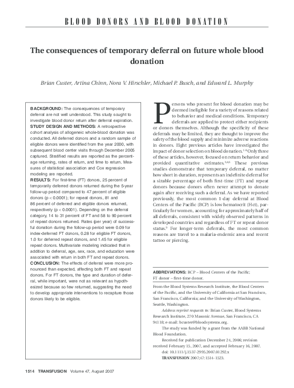 Importance of blood donation pdf image