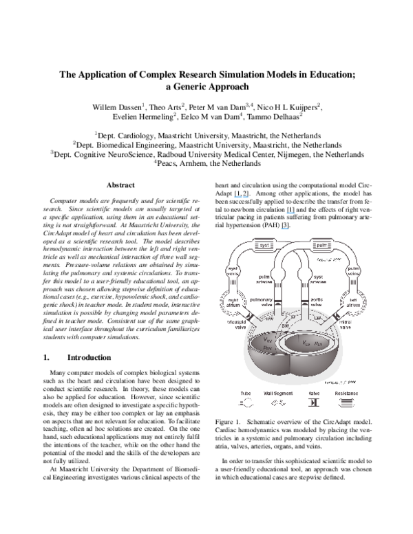 (PDF) The application of complex research simulation models in ...