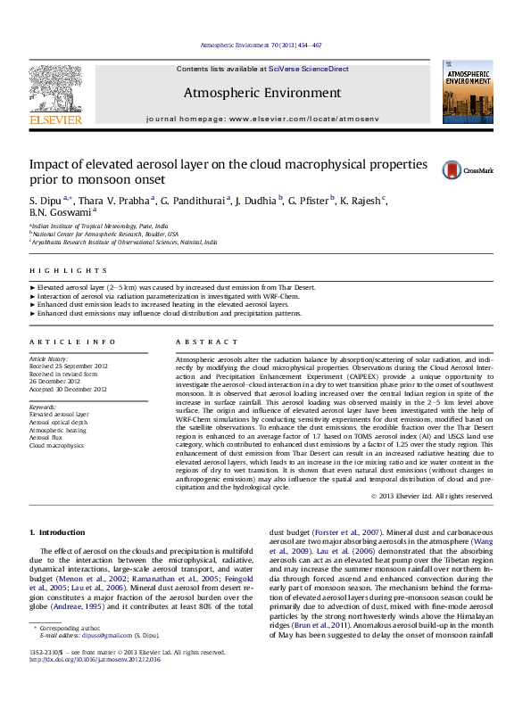 (PDF) Impact of elevated aerosol layer on the cloud macrophysical ...