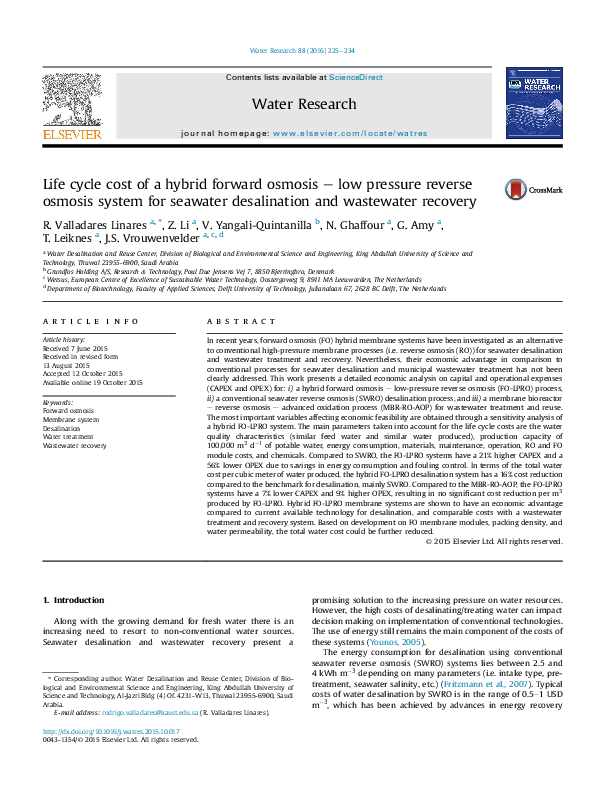 Reverse osmosis study picture