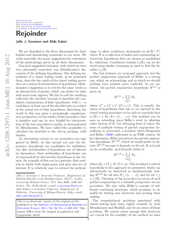 (PDF) Rejoinder to