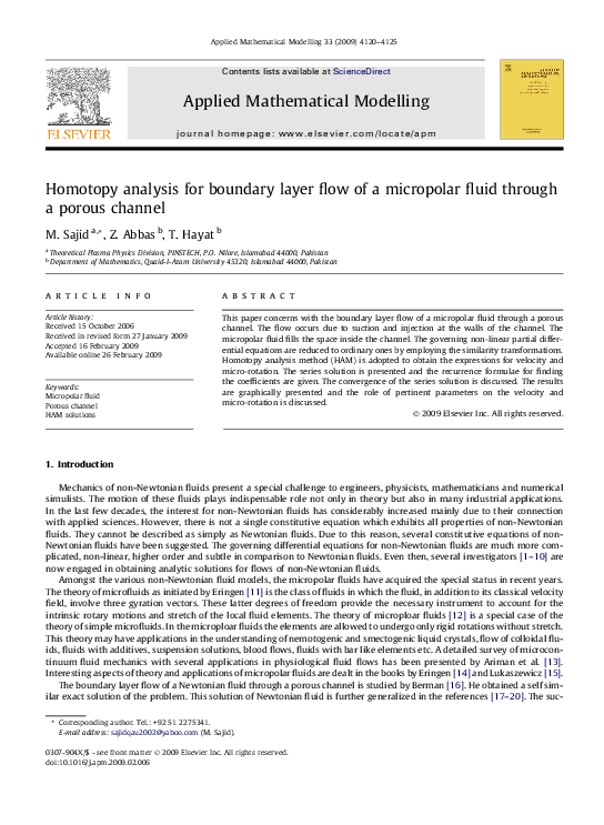 (PDF) Homotopy analysis for boundary layer flow of a micropolar fluid ...